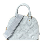 Calfskin Bubblegram Alma BB Ice Blue
