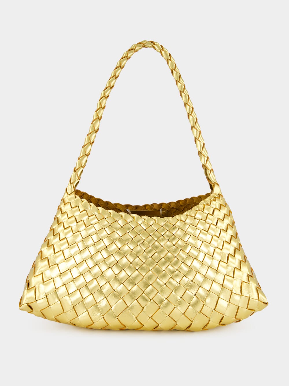 Rosanna Gold Woven Leather Bag