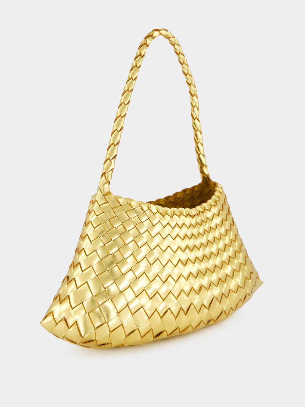 Rosanna Gold Woven Leather Bag