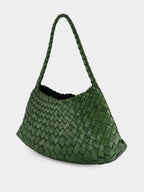 Rosanna Leaf Green Woven Bag