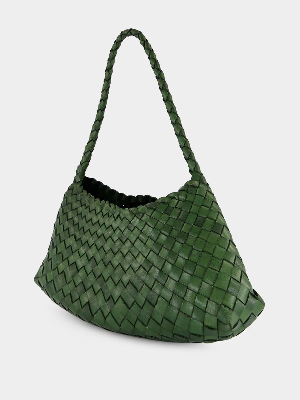 Rosanna Leaf Green Woven Bag