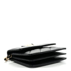 Lambskin Quilted My Chanel Lady Card Holder On Chain Black