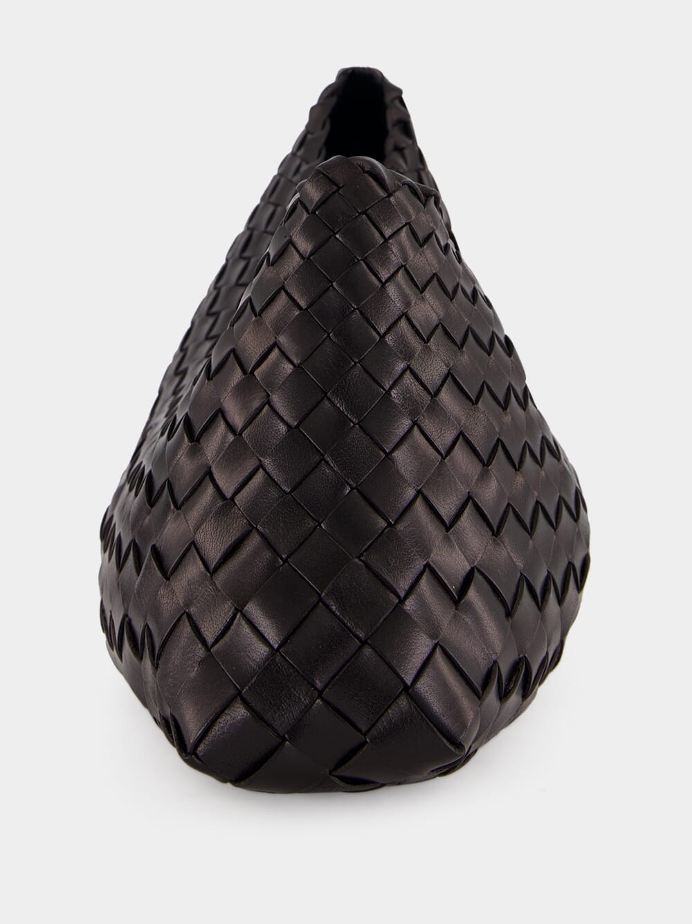 Comporta Black Woven Leather Clutch