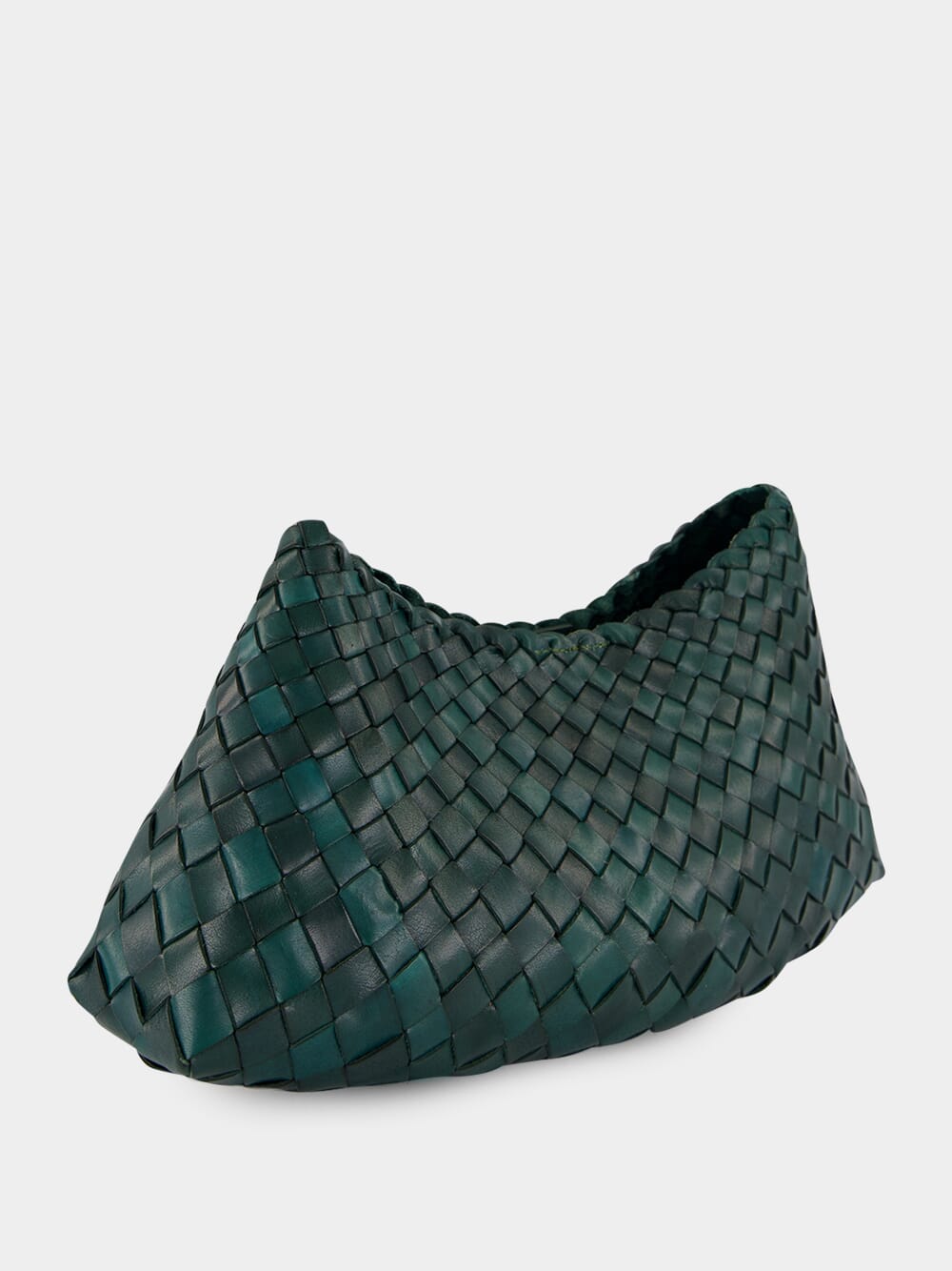 Comporta Forest Woven Leather Clutch