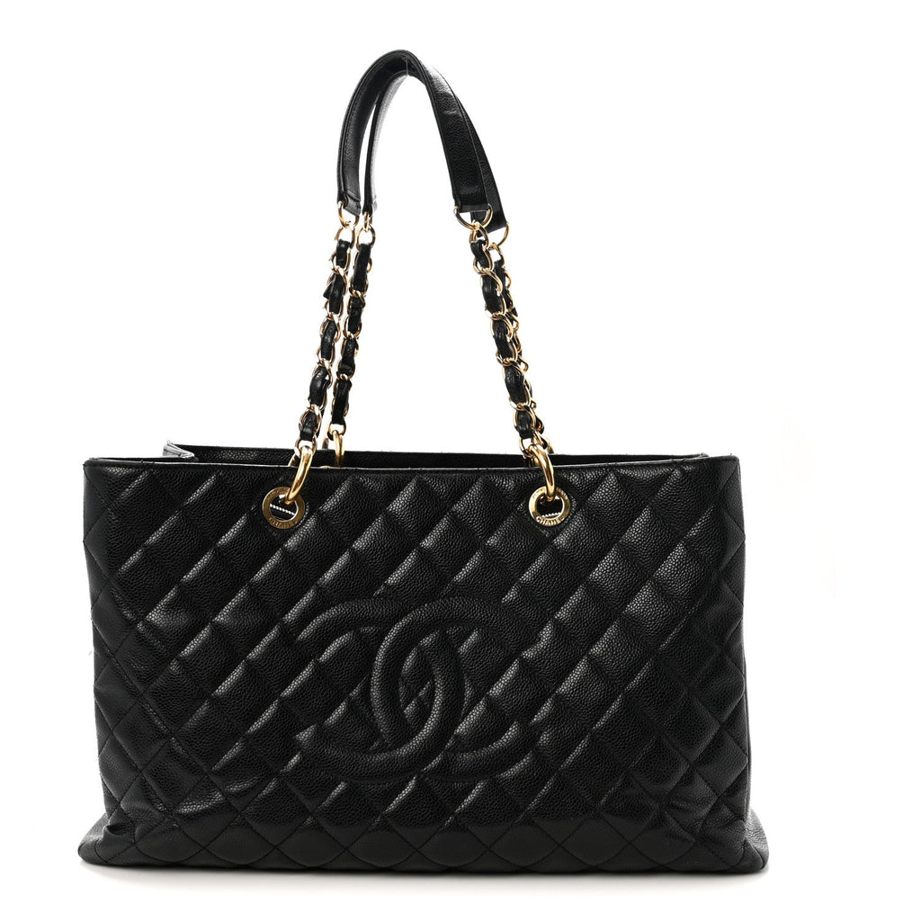 Caviar Quilted XL Grand Shopping Tote GST Black