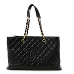 Caviar Quilted XL Grand Shopping Tote GST Black