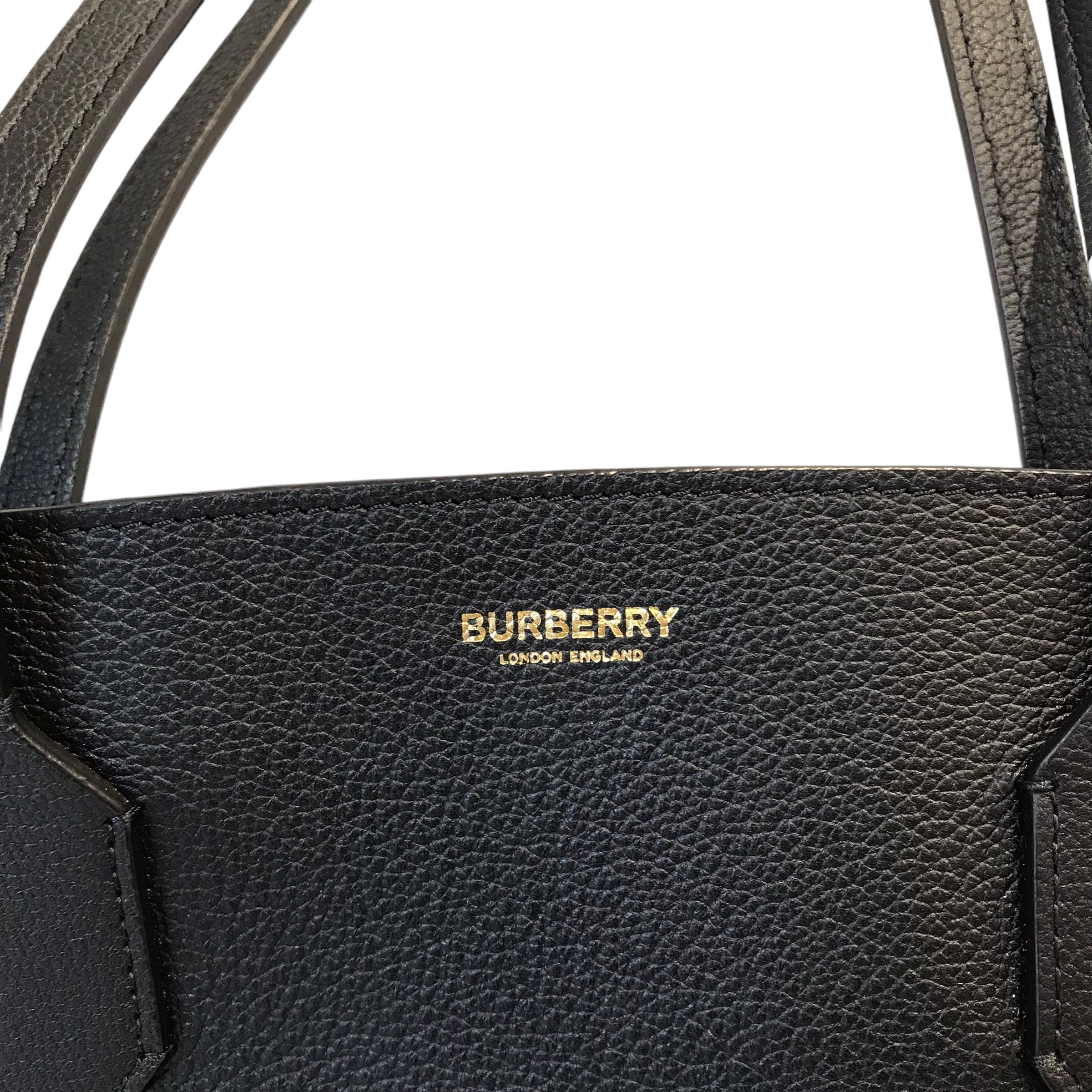Tote Luxury Designer By Burberry In Black, Size:Large