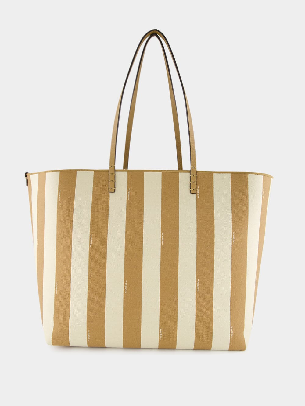 Reversible Pequin and Beige FF Large Shopper