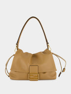 Beige Mamma Baguette Medium Bag