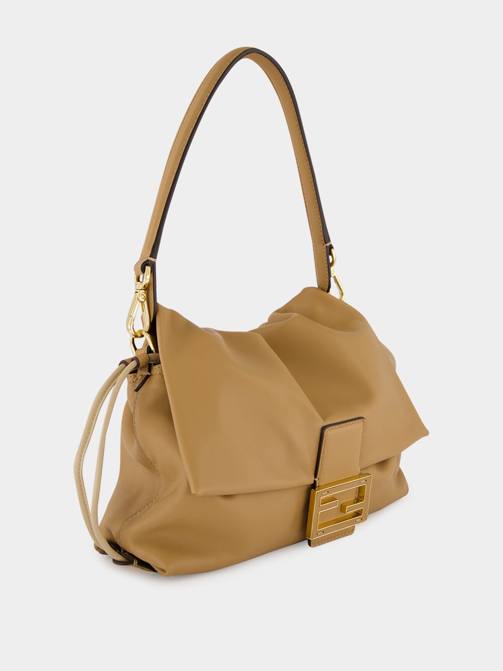 Beige Mamma Baguette Medium Bag