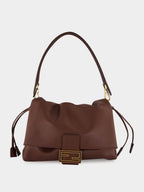Brown Nappa Leather Mamma Baguette Bag
