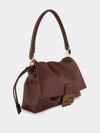Brown Nappa Leather Mamma Baguette Bag