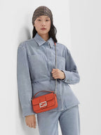 Orange Baguette Mini Selleria Bag