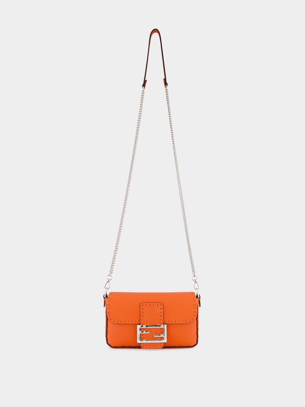 Orange Baguette Mini Selleria Bag