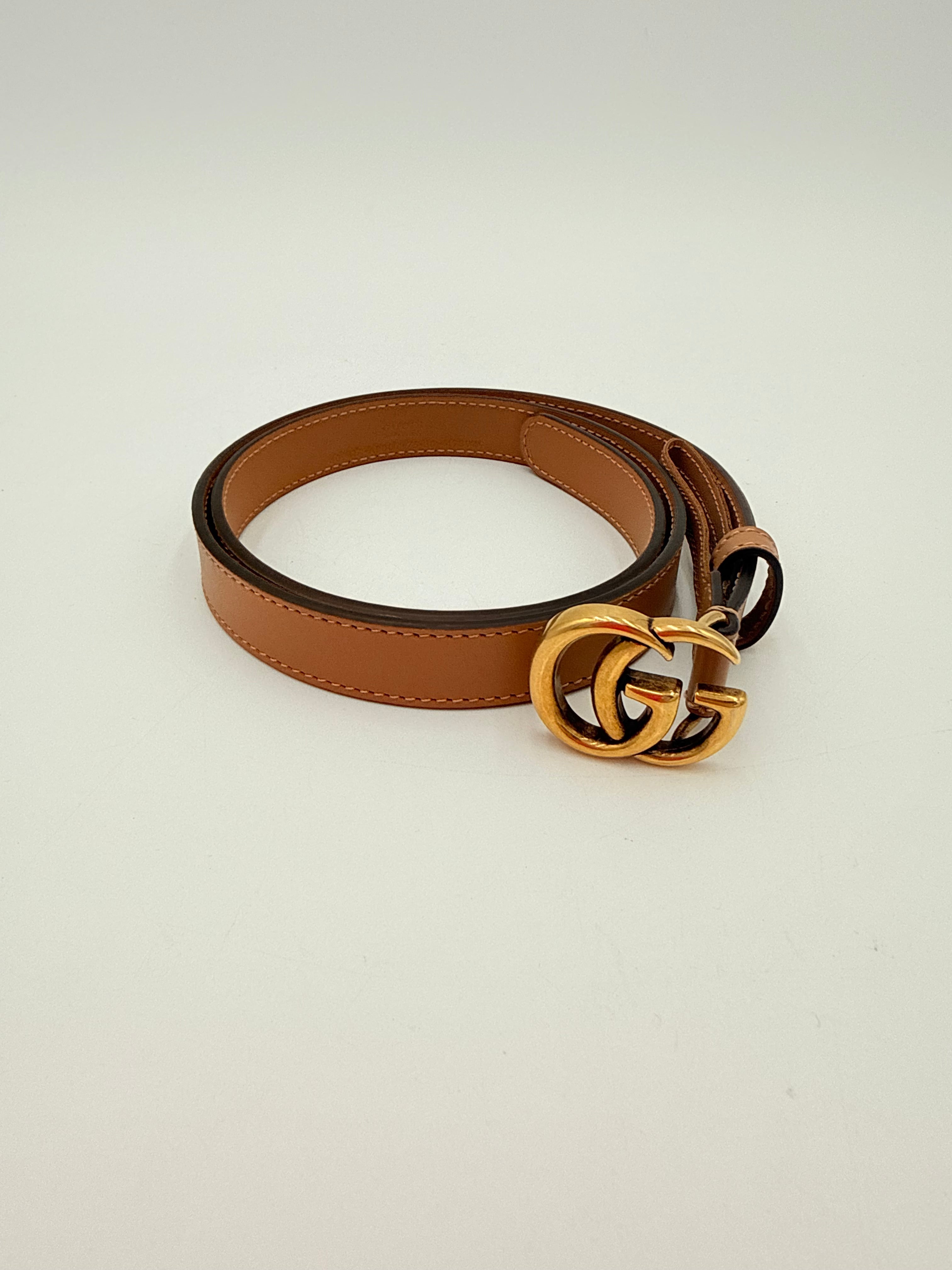 Belt Luxury Designer By Gucci In Tan