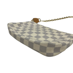 Handbag Luxury Designer By Louis Vuitton In Blue & Cream, Size:Small