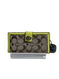 Wallet Designer By Coach In Brown & Yellow, Size:Medium