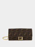 Brown FF Jacquard Baguette Continental Wallet