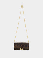 Brown FF Jacquard Baguette Continental Wallet