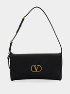 Black DeVain Small Nappa Shoulder Bag
