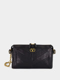 Black Panthea Nappa Leather Shoulder Bag