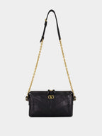 Black Panthea Nappa Leather Shoulder Bag