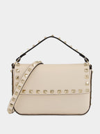 Light Ivory Mini Calf Leather Rockstud Bag