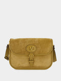 Havana Beige Antibes Suede Shoulder Bag