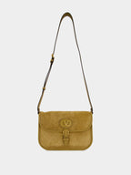 Havana Beige Antibes Suede Shoulder Bag