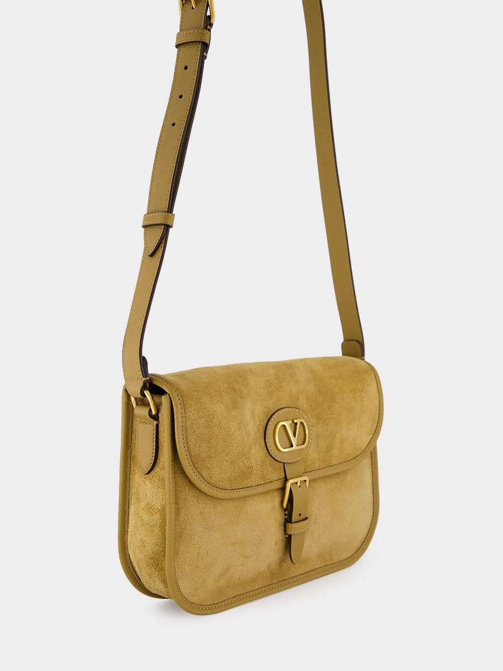 Havana Beige Antibes Suede Shoulder Bag