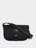 Black Antibes Small Calfskin Shoulder Bag