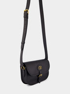 Black Antibes Small Calfskin Shoulder Bag