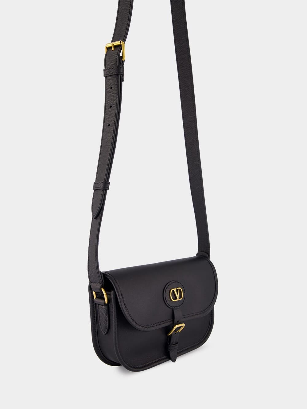 Black Antibes Small Calfskin Shoulder Bag