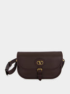 Oak Brown Small Antibes Leather Bag