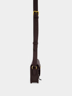 Oak Brown Small Antibes Leather Bag