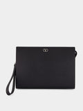 Black Leather Valentino Garavani Pouch