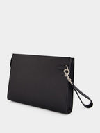 Black Leather Valentino Garavani Pouch