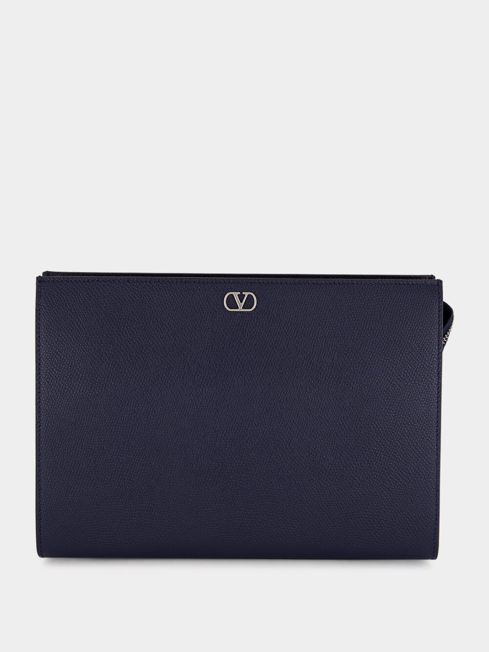 Marine Blue Leather Pouch