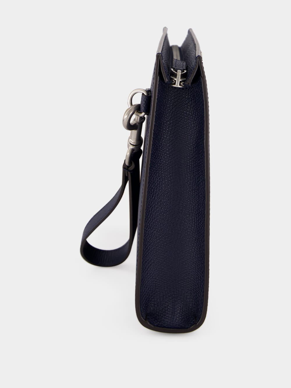 Marine Blue Leather Pouch