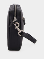 Black Calf Leather Wrist Pouch