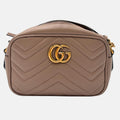 Marmont Camera Bag Taupe Matelassé Leather Mini