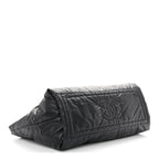 Lambskin Quilted Large Coco Cocoon Reversible Tote Black