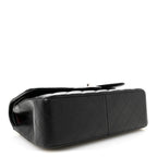 Lambskin Quilted Jumbo Double Flap Black