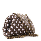 Suede Intrecciato Small The Lauren 1980 Clutch With Chain Praline Musk Washed Brownie
