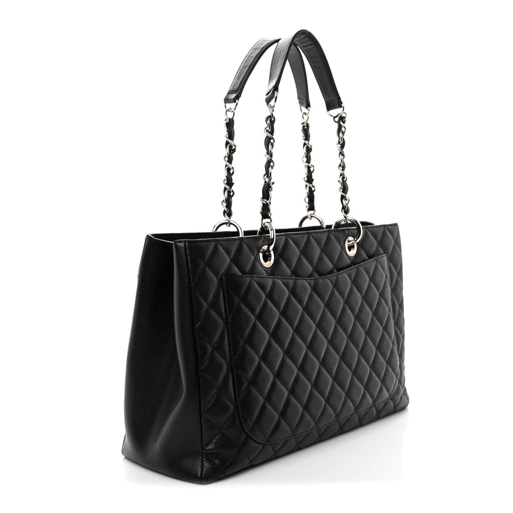 Caviar Quilted XL Grand Shopping Tote GST Black