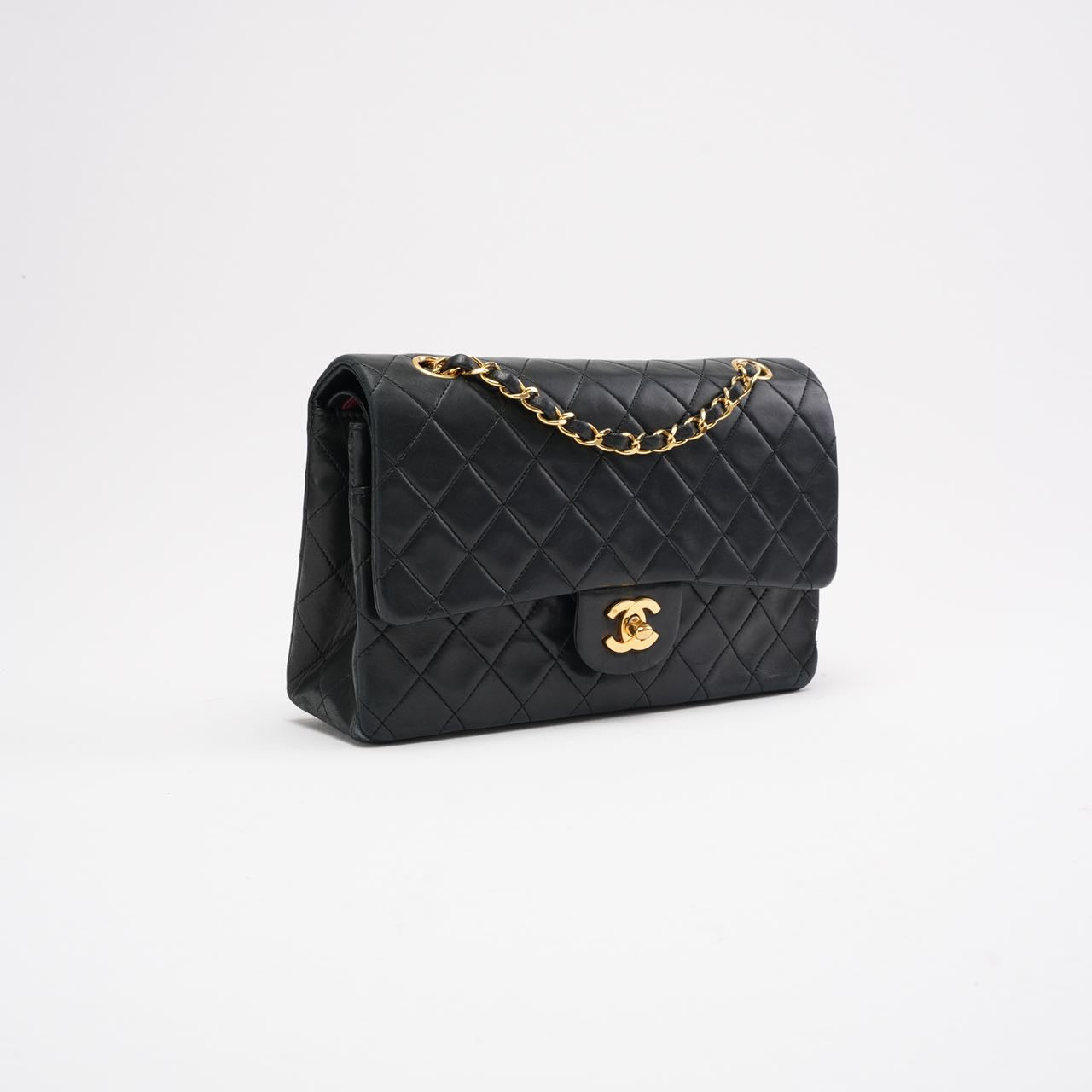 Chanel Vintage Black Classic Double Flap Bag 1991