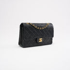 Chanel Vintage Black Classic Double Flap Bag 1991