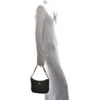 Lambskin Quilted CC Chain Hobo Black