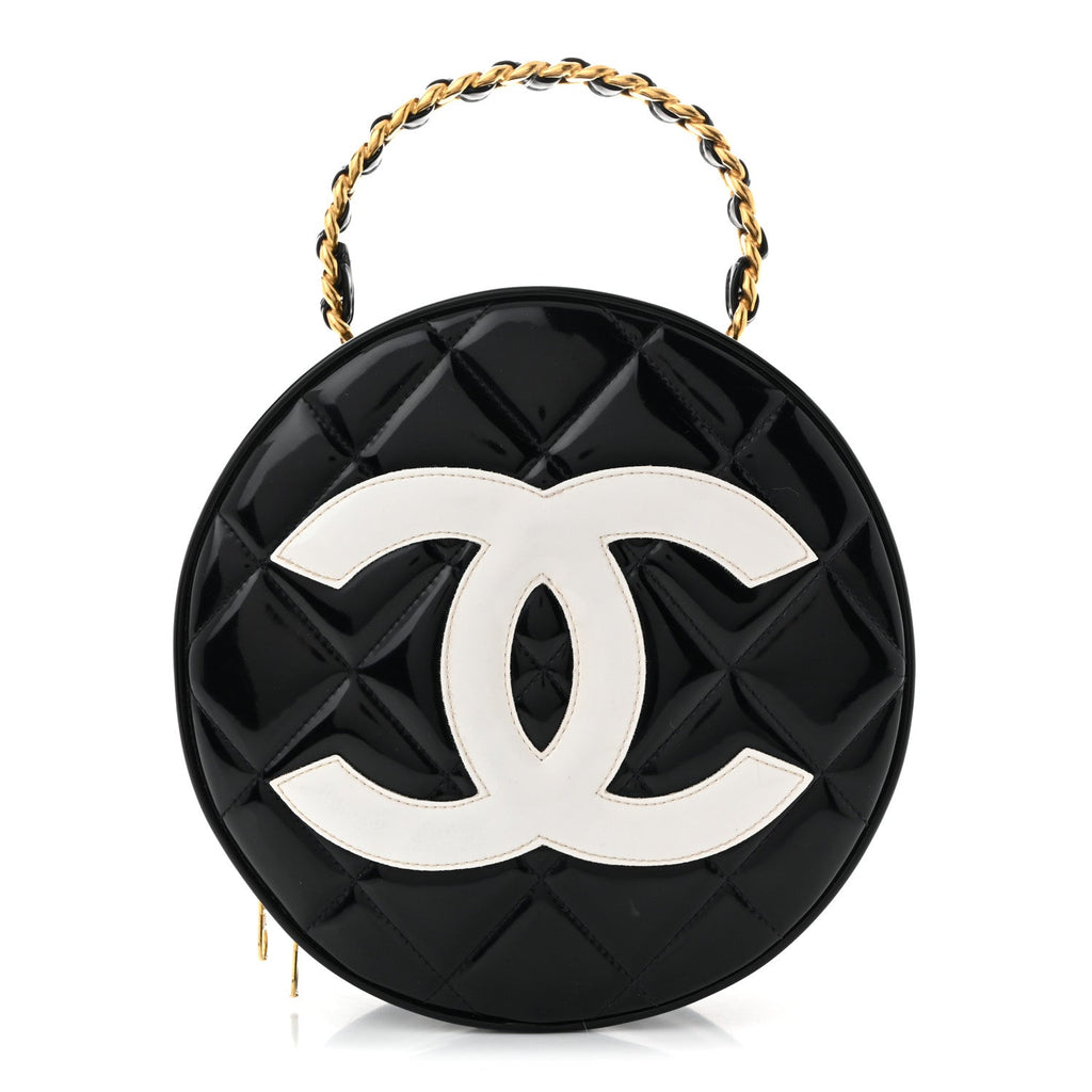 Patent CC Round Vanity Case Black