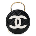 Patent CC Round Vanity Case Black